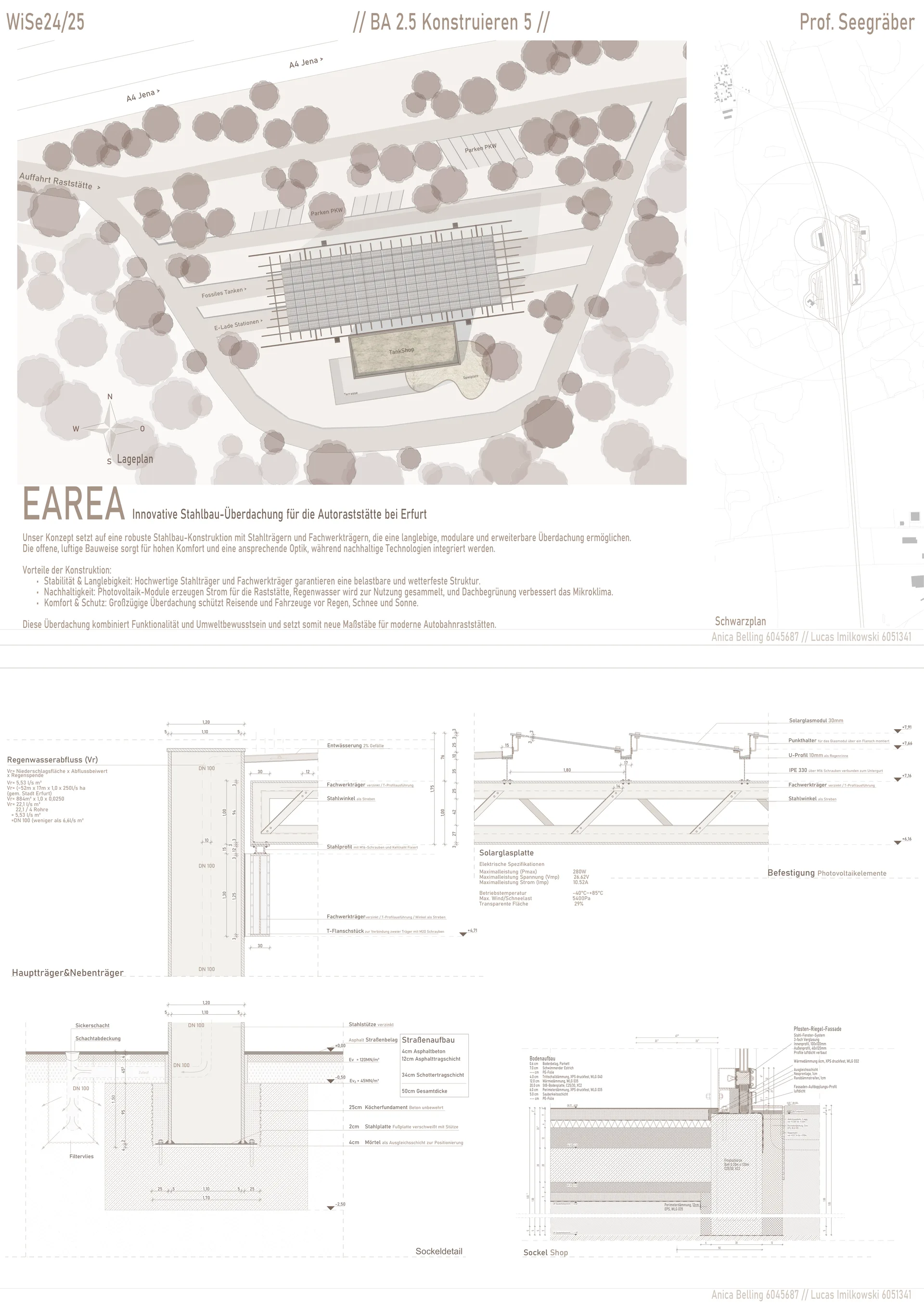 EAREA – Stahlbau-Überdachung